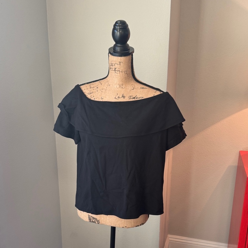 Ann taylor off the shoulder black top